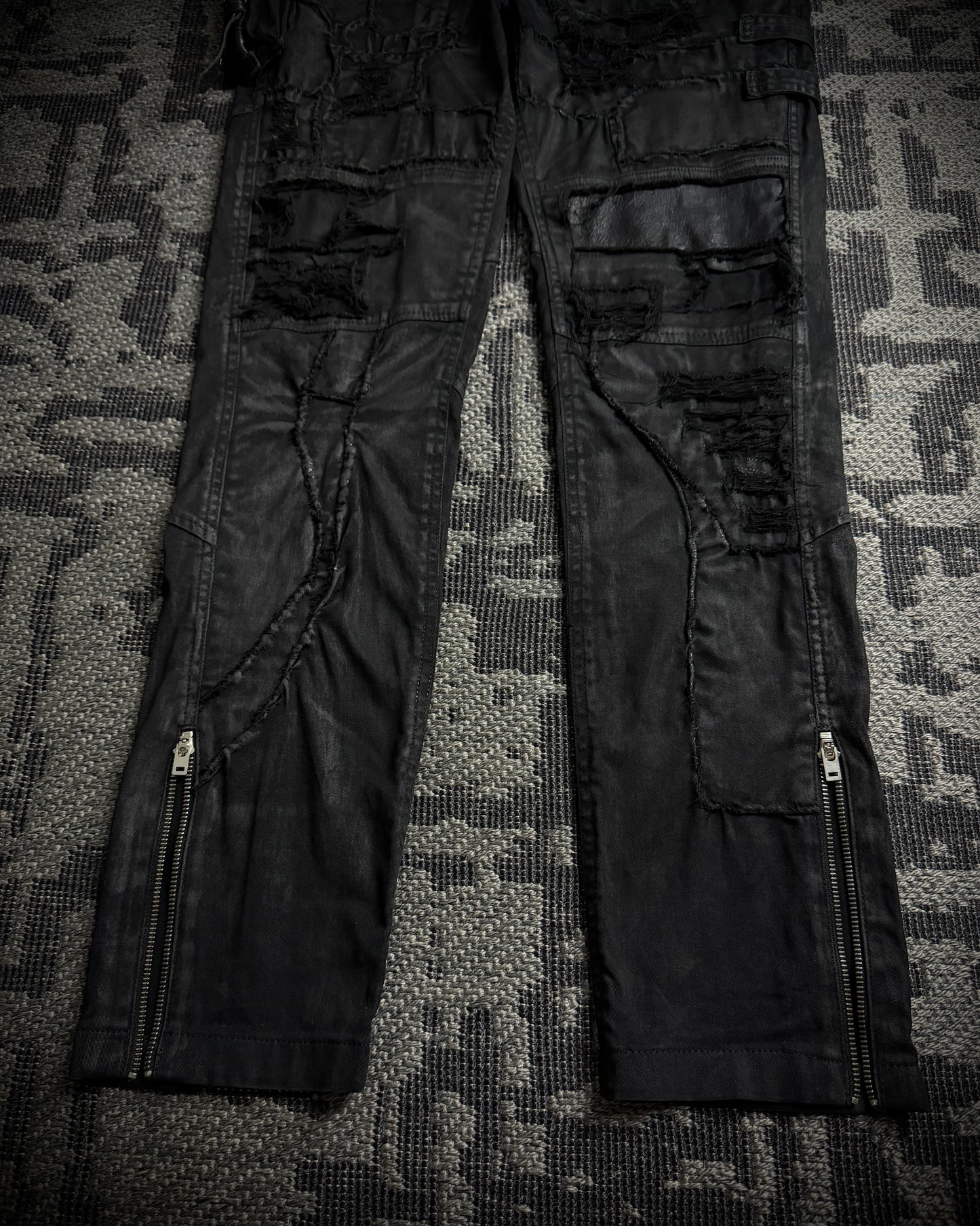KMRii Leather Panel Skinny Pants