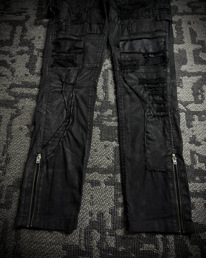 KMRii Leather Panel Skinny Pants