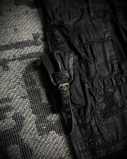 KMRii Leather Panel Skinny Pants