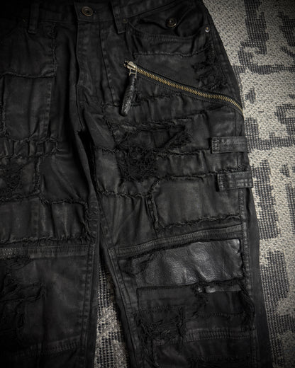 KMRii Leather Panel Skinny Pants