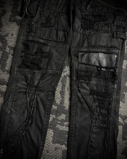 KMRii Leather Panel Skinny Pants