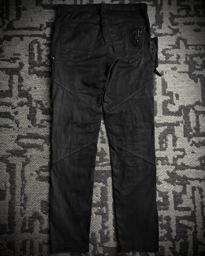 KMRii Leather Panel Skinny Pants