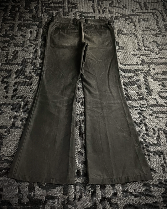 Tornado Mart Waxed Cotton Flared Pants