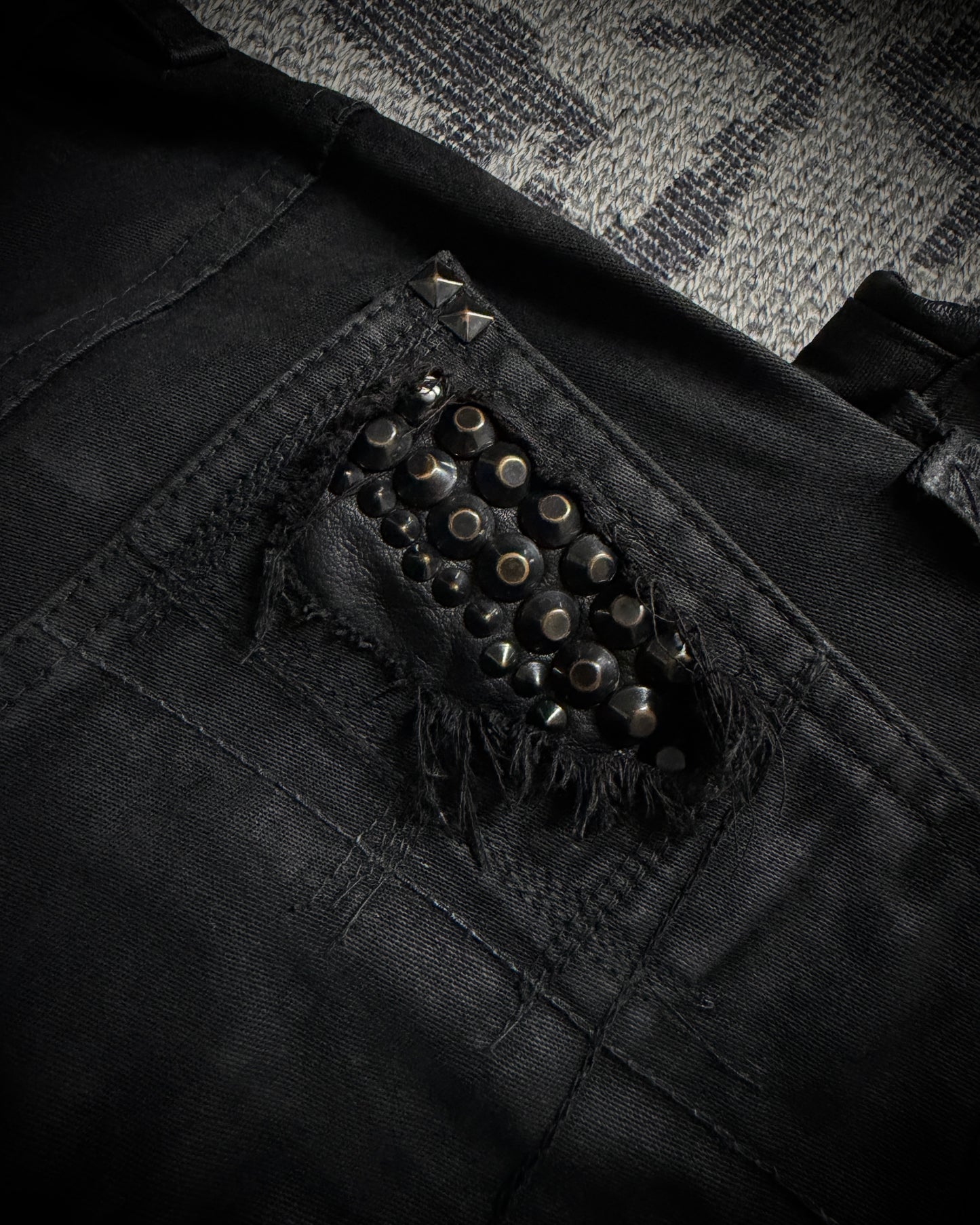 KMRii Leather Panel Skinny Pants
