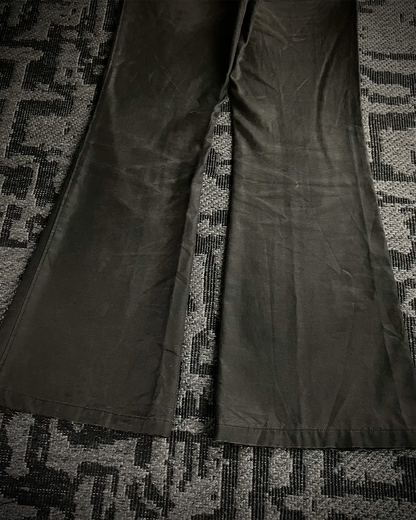 Tornado Mart Waxed Cotton Flared Pants