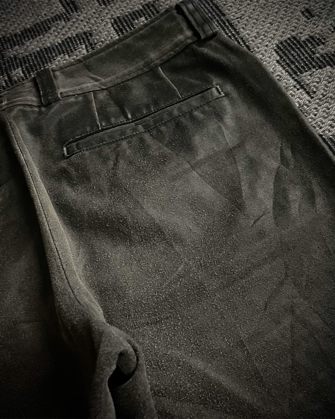 Tornado Mart Waxed Cotton Flared Pants