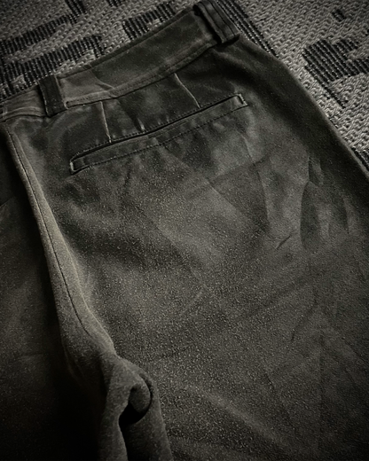 Tornado Mart Waxed Cotton Flared Pants