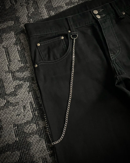 Tornado Mart Chain Black Flared Pants
