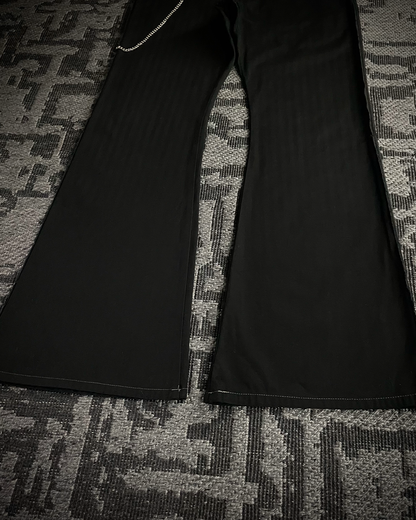 Tornado Mart Chain Black Flared Pants