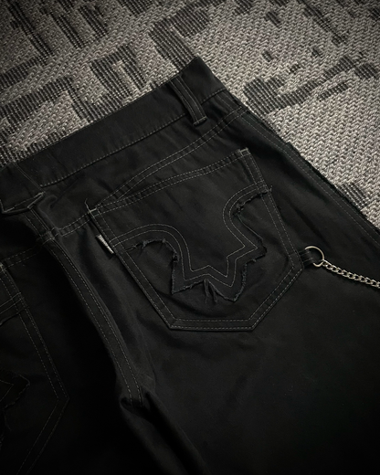 Tornado Mart Chain Black Flared Pants