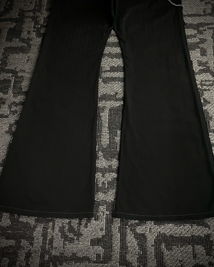 Tornado Mart Chain Black Flared Pants