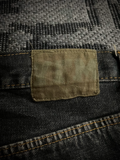 Y’s For Men Patchwork Distressed Flared Jeans