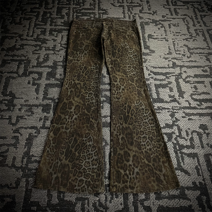 Tornado Mart Leopard Flared Pants
