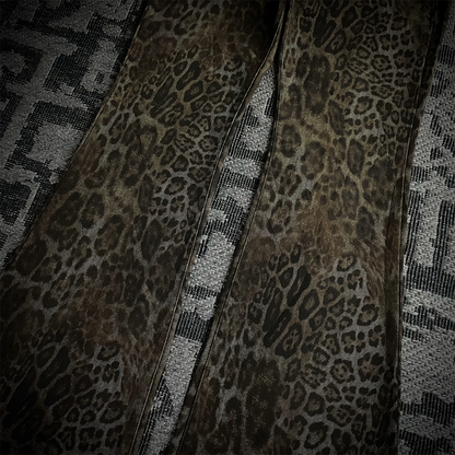 Tornado Mart Leopard Flared Pants