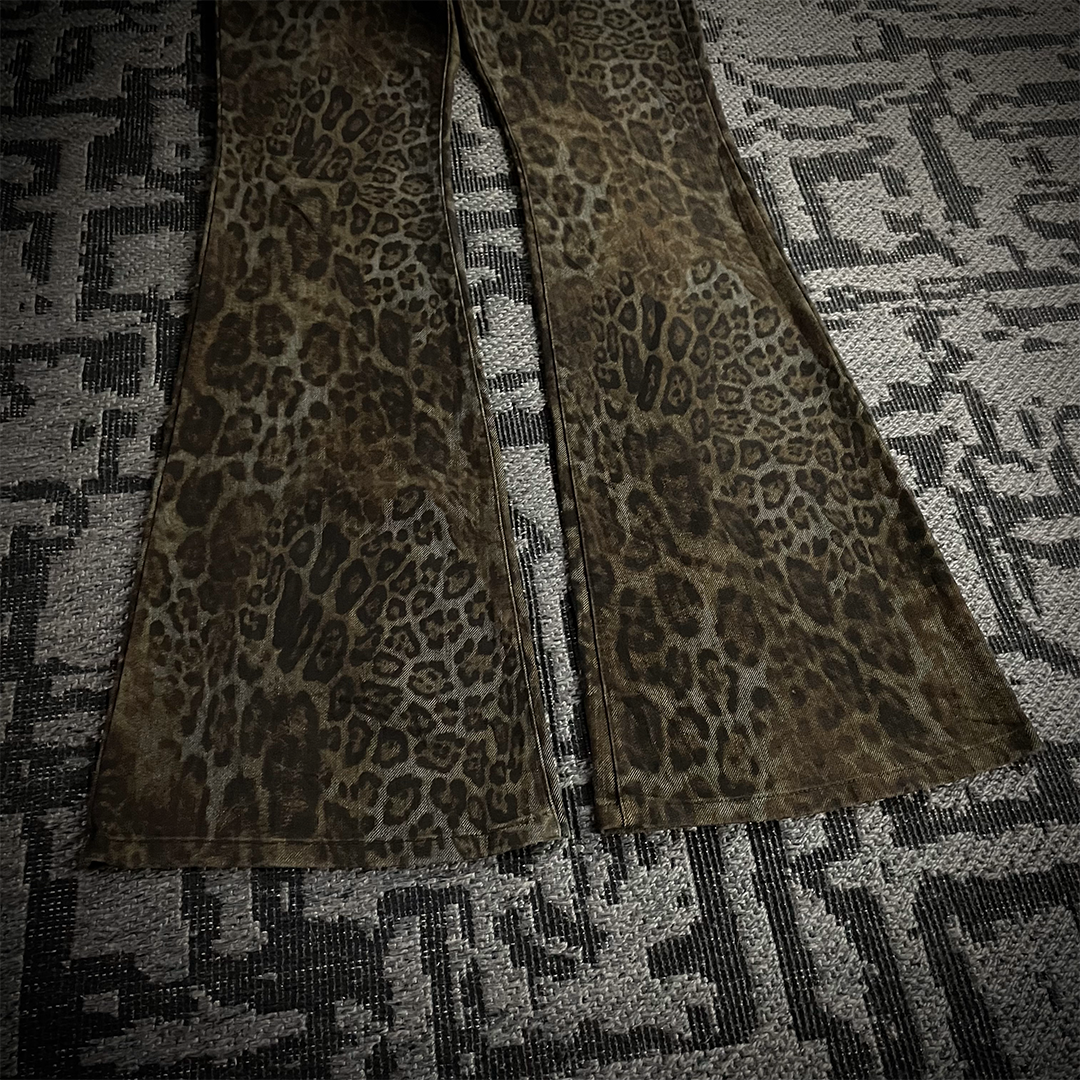 Tornado Mart Leopard Flared Pants