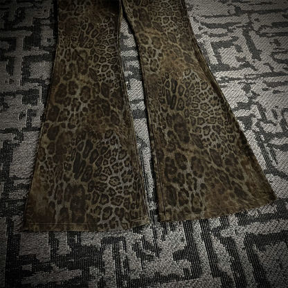 Tornado Mart Leopard Flared Pants