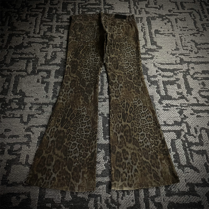 Tornado Mart Leopard Flared Pants