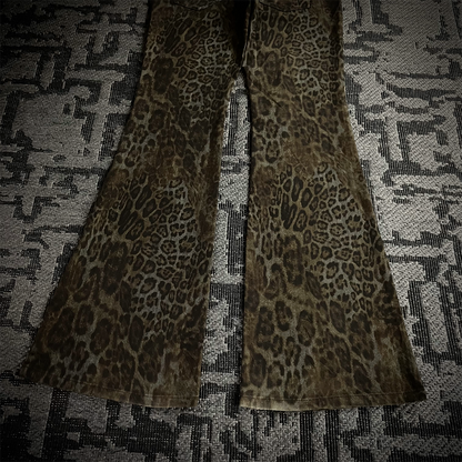 Tornado Mart Leopard Flared Pants