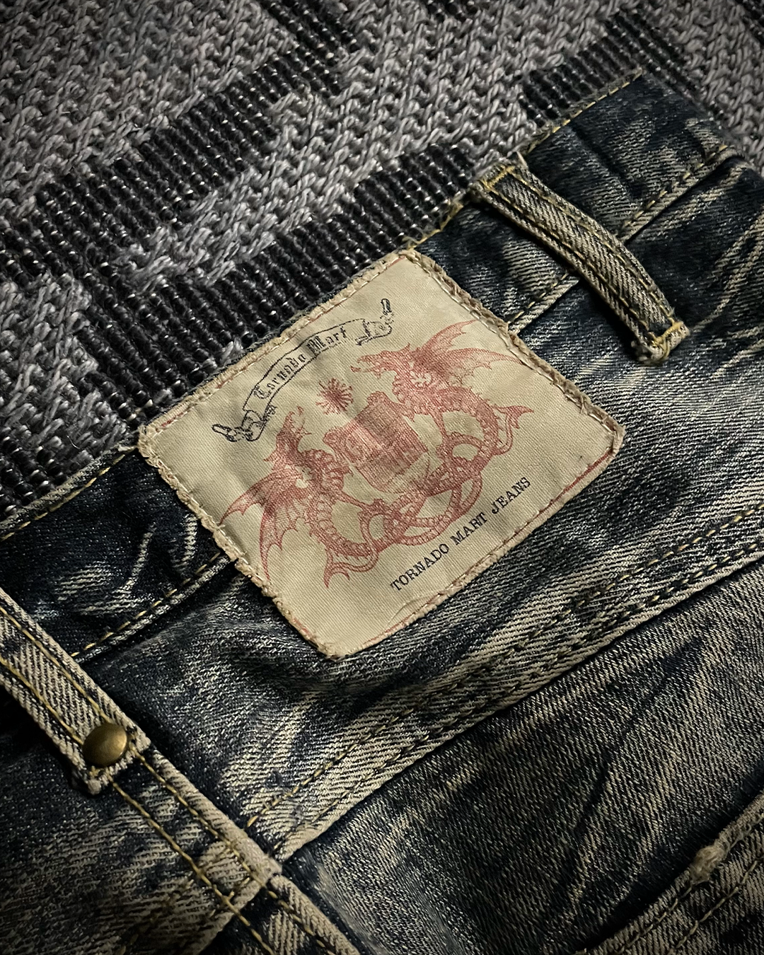 Tornado Mart Distressed Washed Flared Jeans