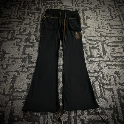 Goa 3D Pocket Brown Patch Flared Pants