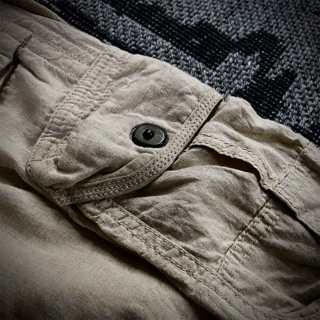 G.O.A Military Suspender Light Beige Flared Cargo Pants