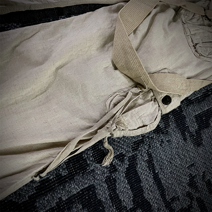 G.O.A Military Suspender Light Beige Flared Cargo Pants