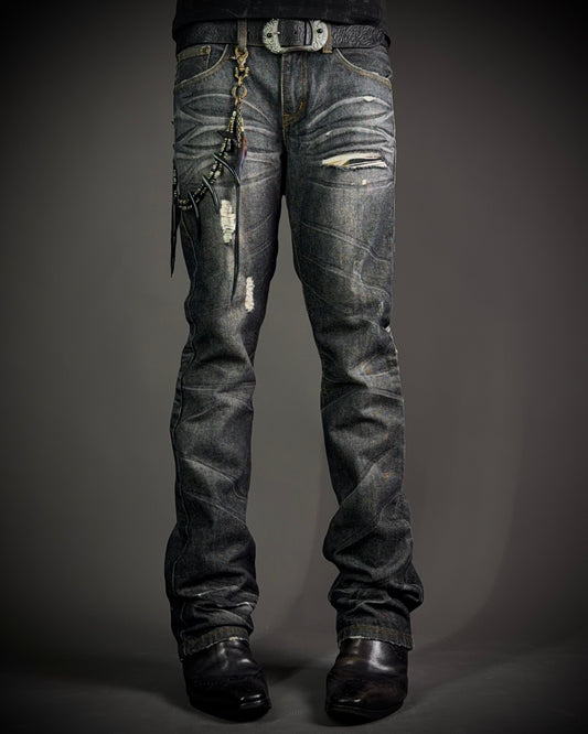 Indecent Claw Mask Boot Cut Jeans