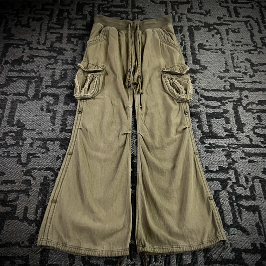 G.O.A Parachute Distressed Flared Cargo  Pants
