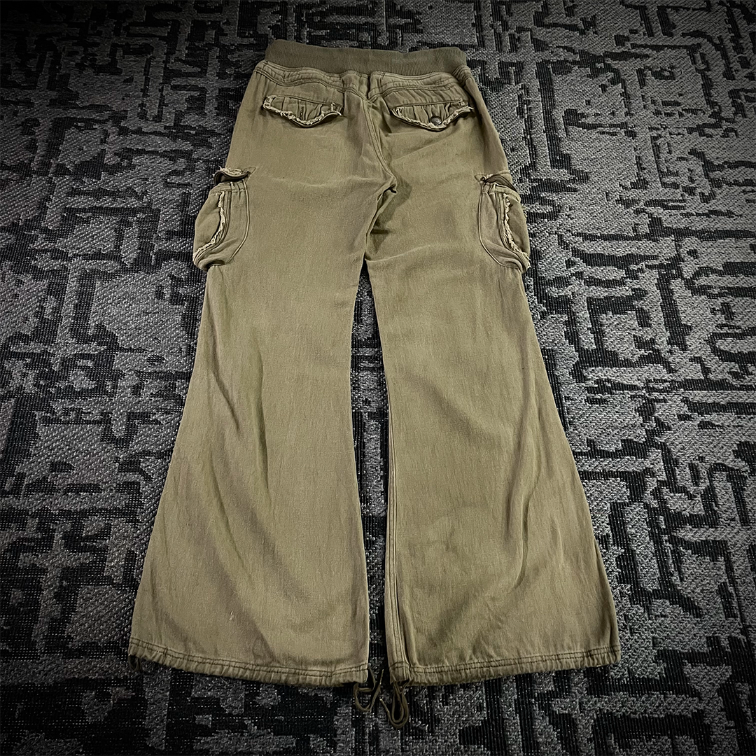 G.O.A Parachute Distressed Flared Cargo  Pants