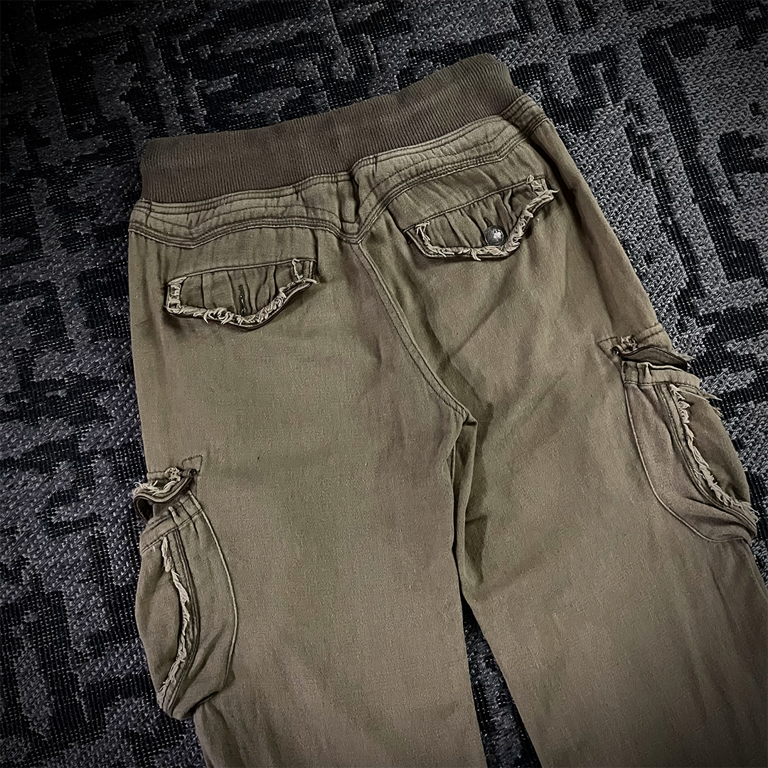 G.O.A Parachute Distressed Flared Cargo  Pants
