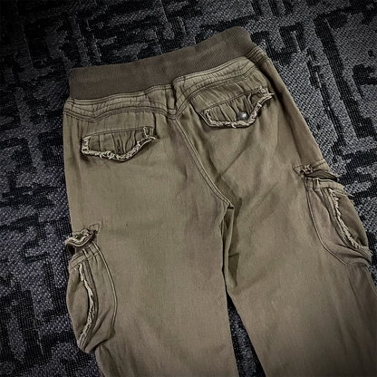 G.O.A Parachute Distressed Flared Cargo  Pants