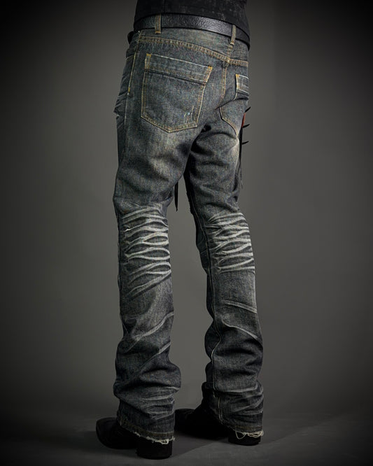 Indecent Claw Mask Boot Cut Jeans
