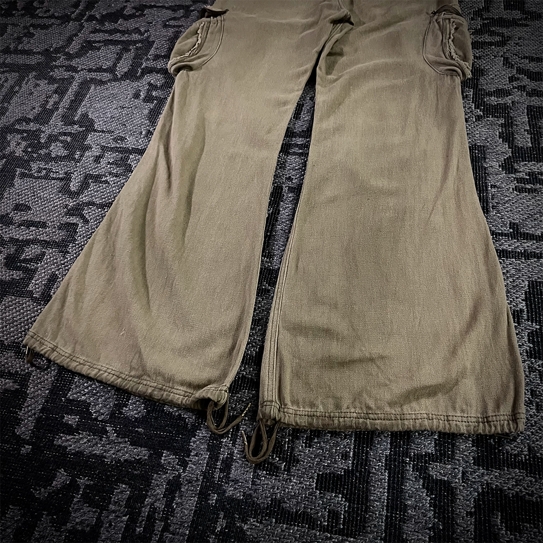 G.O.A Parachute Distressed Flared Cargo  Pants