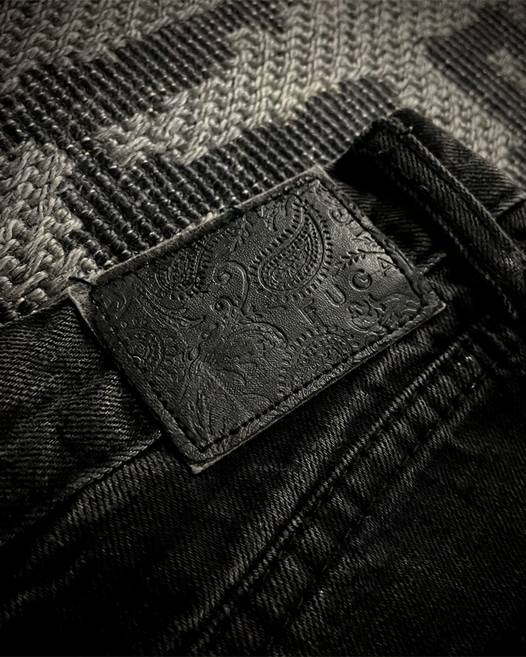 Fuga Distressed Black Faded Bootcut Jeans