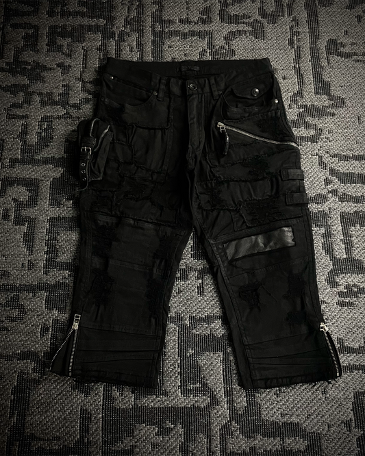Kmrii Multi-Patch Distressed Short Pants