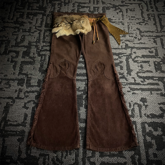 Led Rechwe Sword Corduroy Flared Jeans (not included belt)