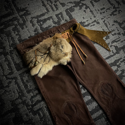 Led Rechwe Sword Corduroy Flared Jeans (not included belt)