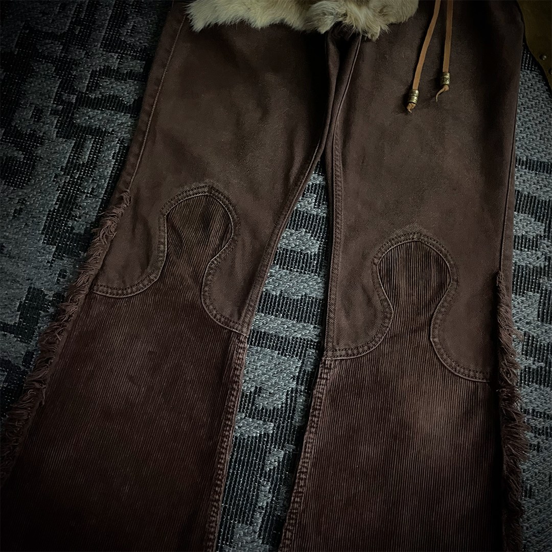 Led Rechwe Sword Corduroy Flared Jeans (not included belt)