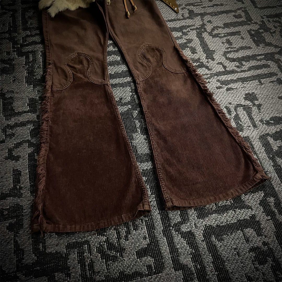 Led Rechwe Sword Corduroy Flared Jeans (not included belt)