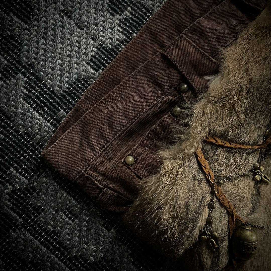 Led Rechwe Sword Corduroy Flared Jeans (not included belt)