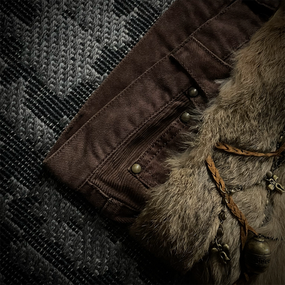 Led Rechwe Sword Corduroy Flared Jeans (not included belt)