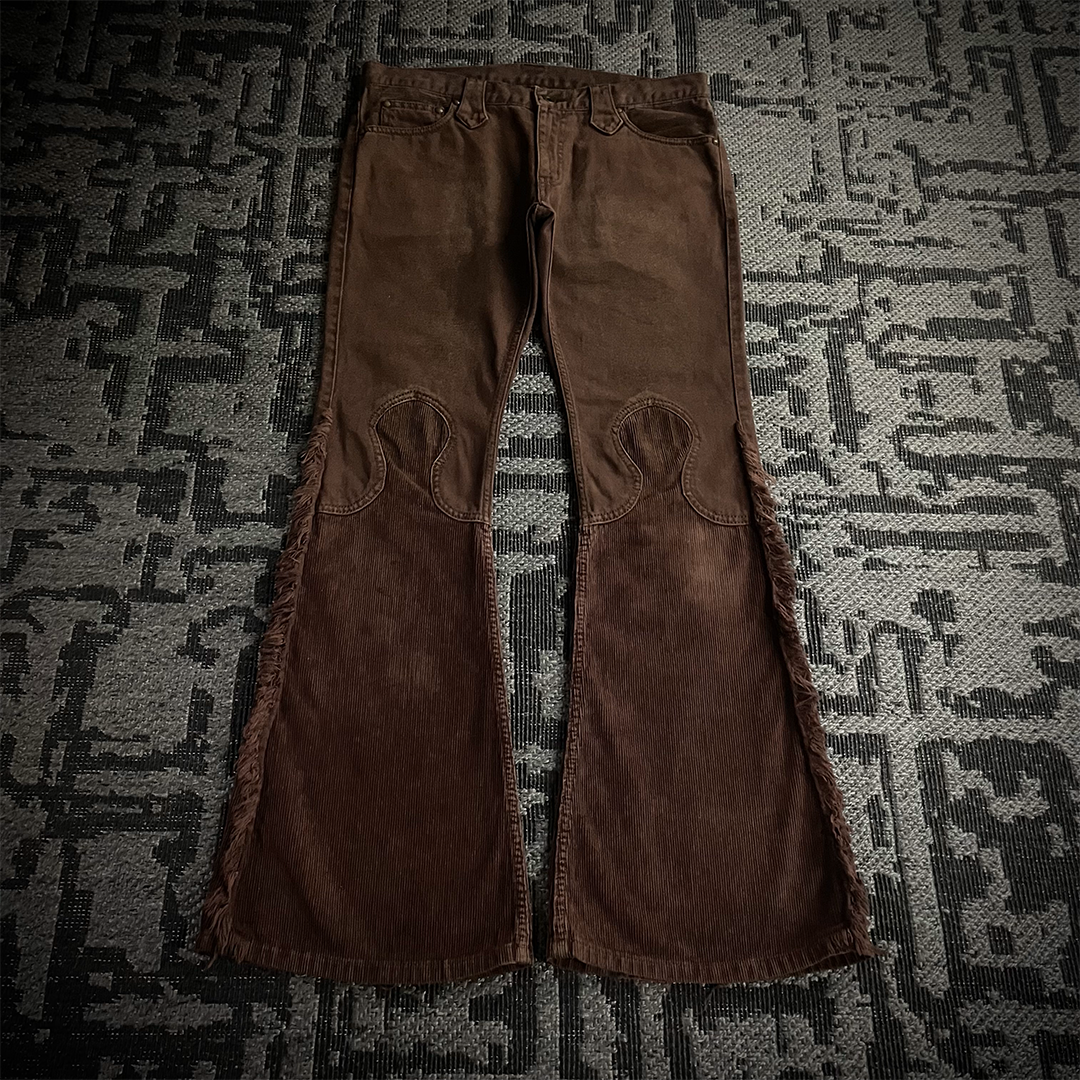 Led Rechwe Sword Corduroy Flared Jeans (not included belt)
