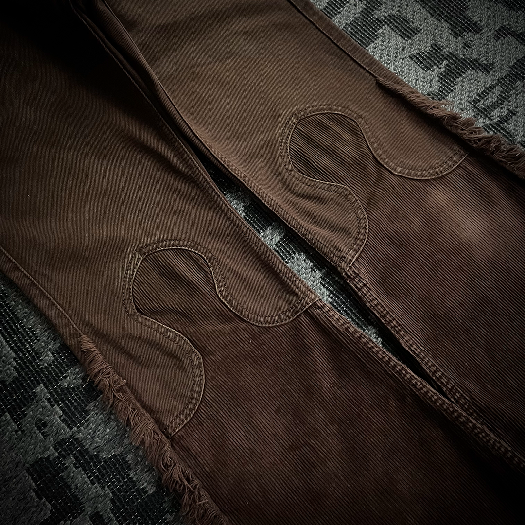 Led Rechwe Sword Corduroy Flared Jeans (not included belt)