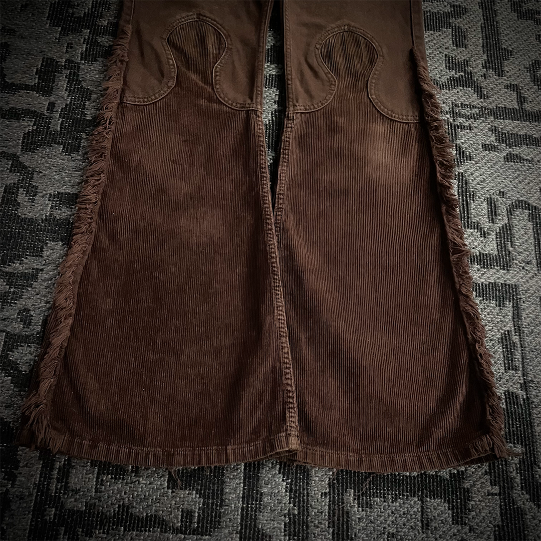 Led Rechwe Sword Corduroy Flared Jeans (not included belt)