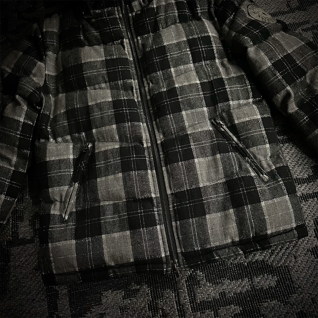 Midas Flannel Glitter Fur Puffer Down Jacket