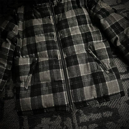 Midas Flannel Glitter Fur Puffer Down Jacket