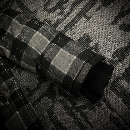 Midas Flannel Glitter Fur Puffer Down Jacket