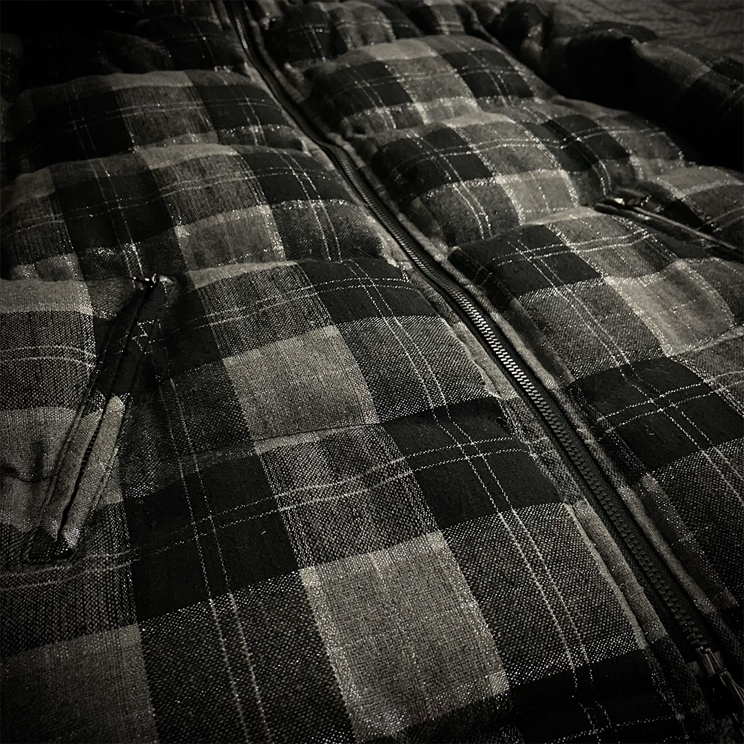 Midas Flannel Glitter Fur Puffer Down Jacket