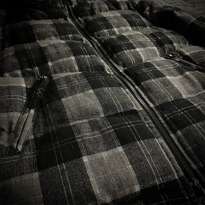 Midas Flannel Glitter Fur Puffer Down Jacket