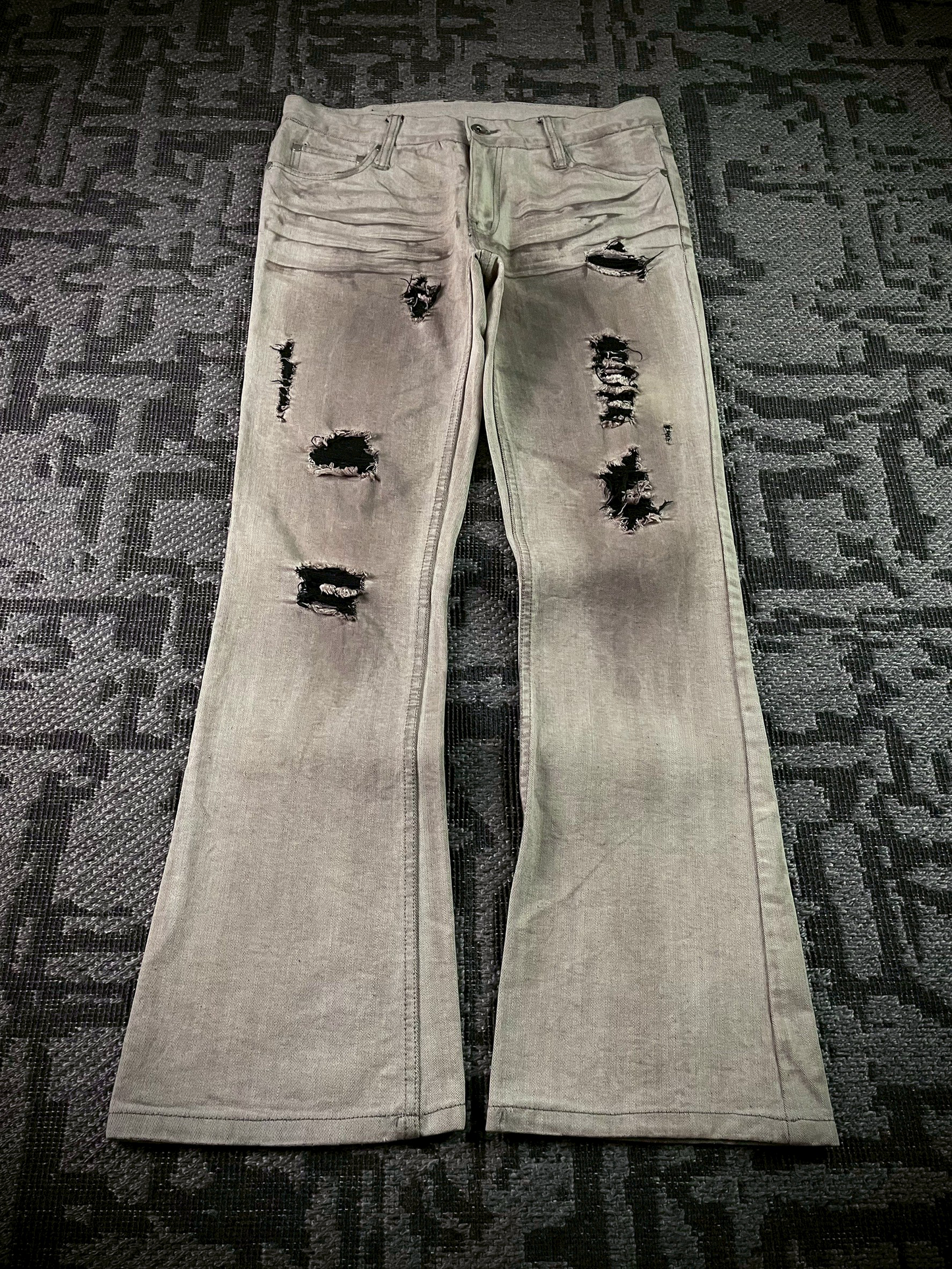 B Star Distressed Flared Pants
